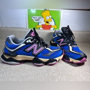 New Balance 9060 Blue Oasis Real Pink Men’s 8 Women’s 9.5 EUC